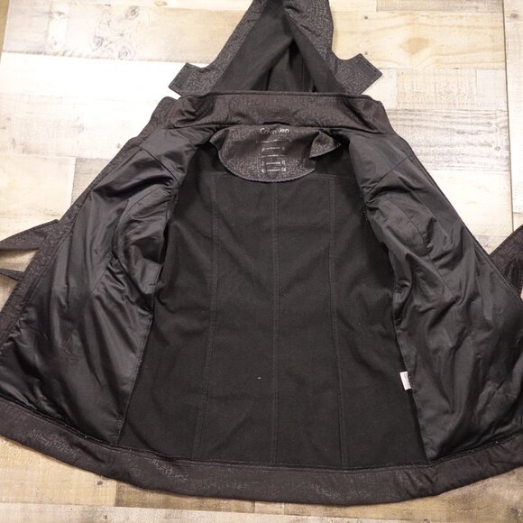 Calvin Klein Women's Softshell Belted Jacket Water Resistant Windbreaker Small - Picture 14 of 16